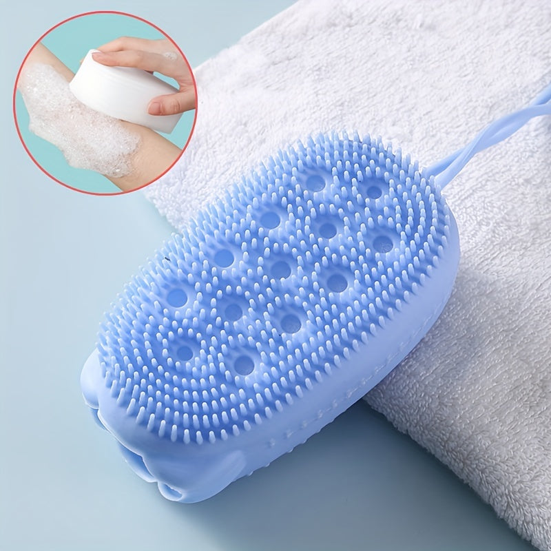 2-in-1 Silicone Bath Brush Sponge for Shower Cleaning