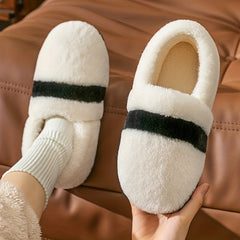 Plush Lined Fuzzy Slippers Non Slip Indoor Shoes