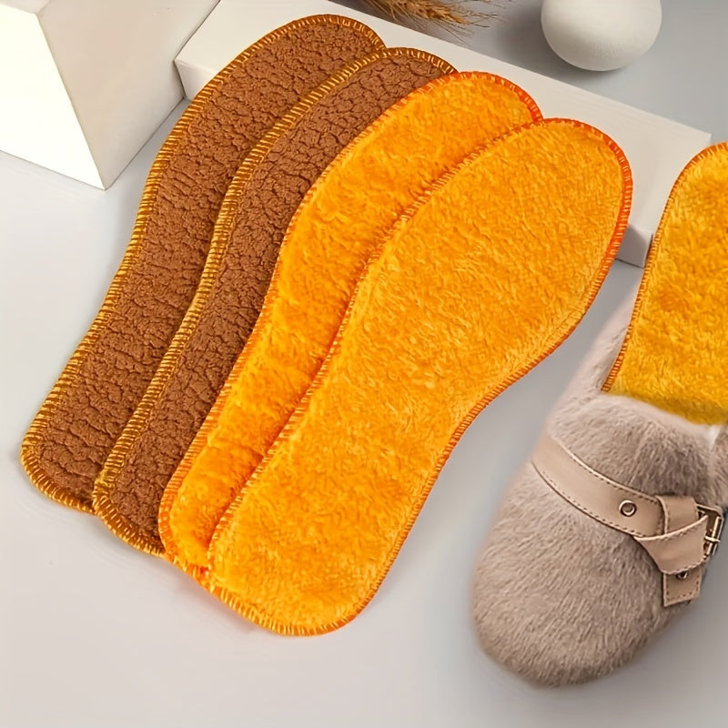 Warm Soft Insoles Thicken Breathable Skin-friendly Insoles For Winter