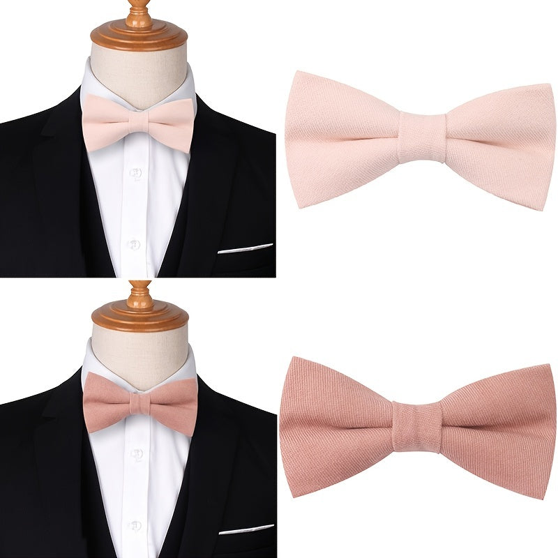 Soft Fuzzy Solid Bow Tie for Women - Classic Shirt Bows for Adults & Kids