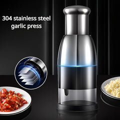 2pcs Portable Manual Garlic Press Stainless Steel Masher Camping Beater