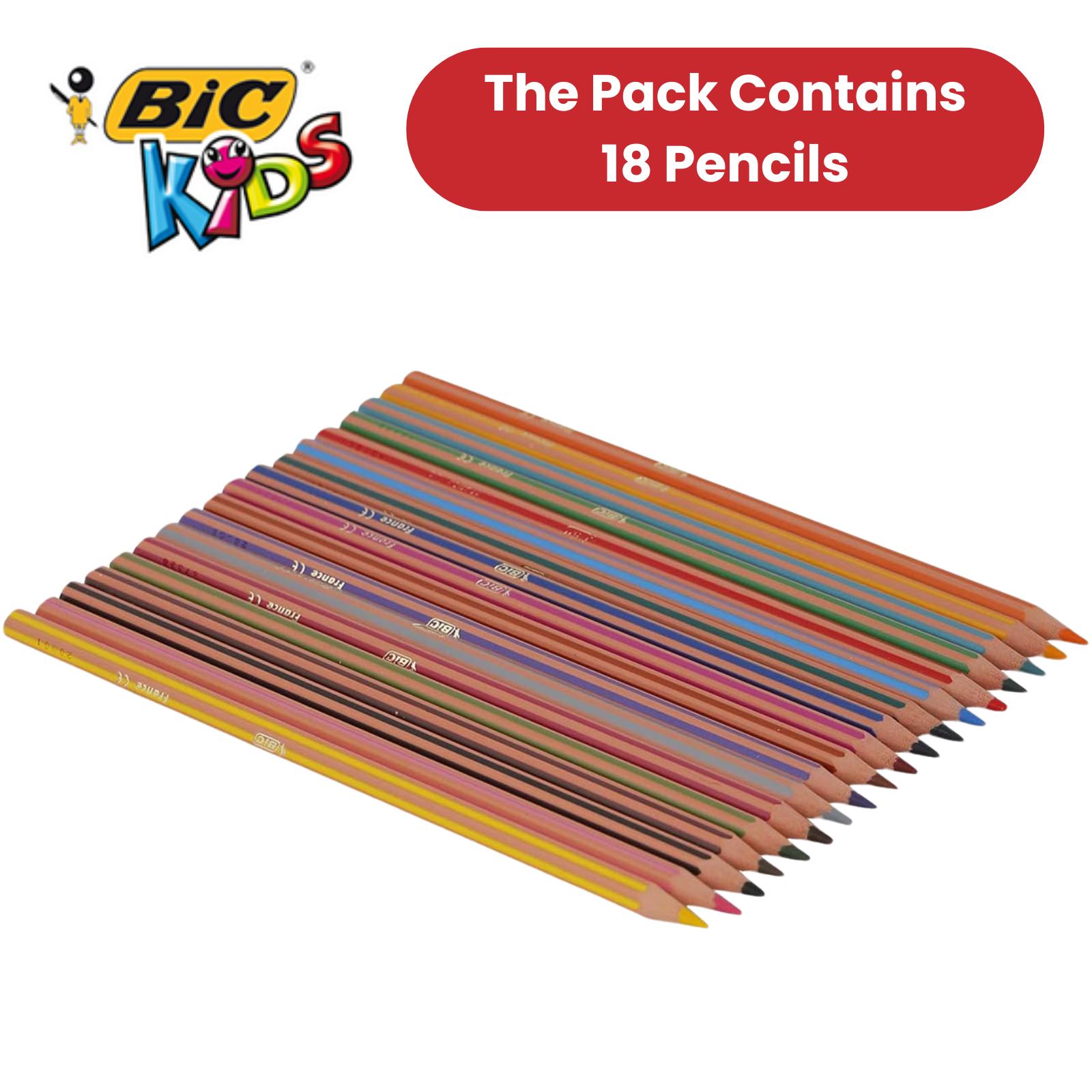 Kids Evolution Stripes Colouring Pencils Assorted 18 Pack