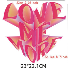 Big Size Letter Heat Transfer Stickers for Clothes Hats Bags DIY Crafts