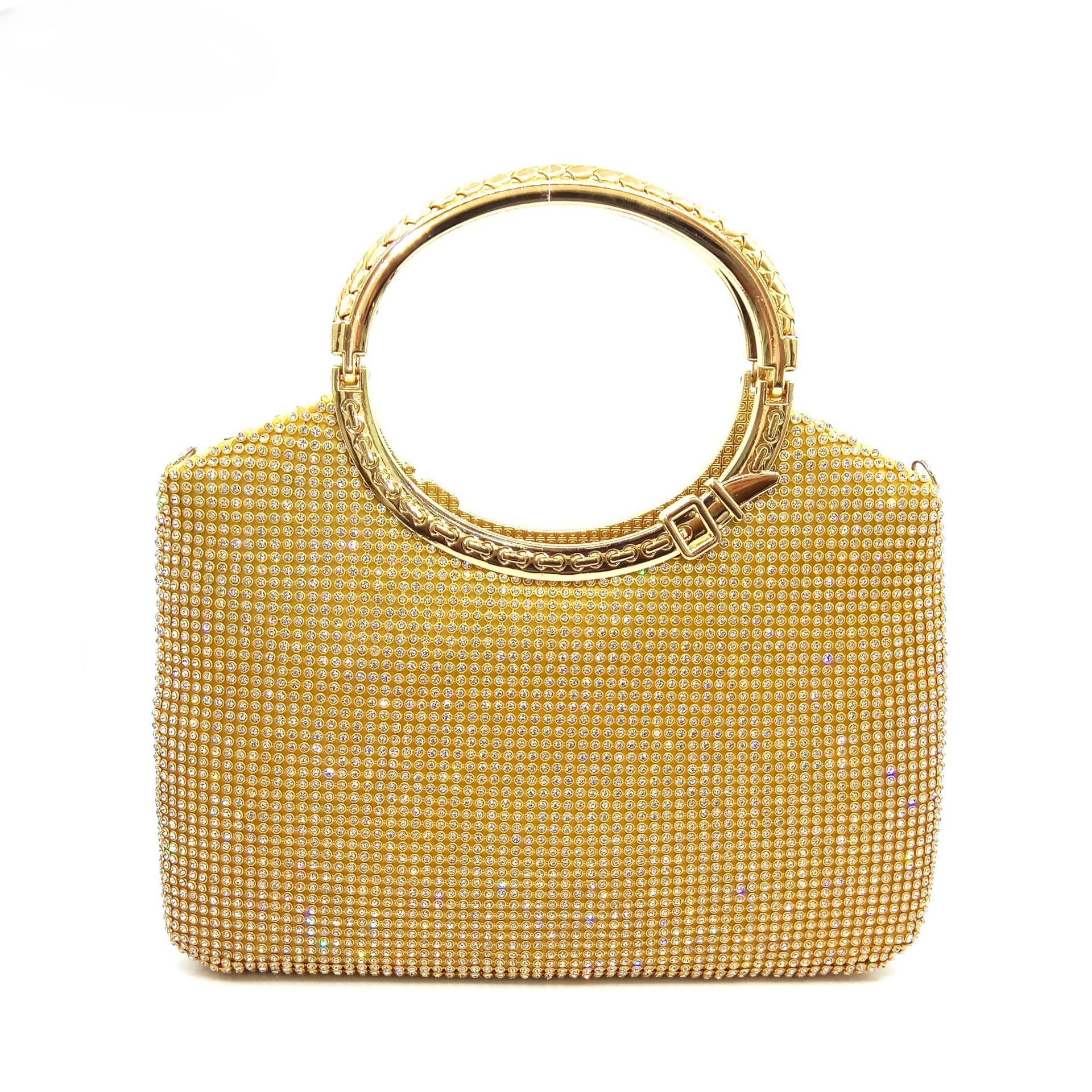 Crystal Rhinestone Evening Clutch Wedding Tote Bag for Formal Events