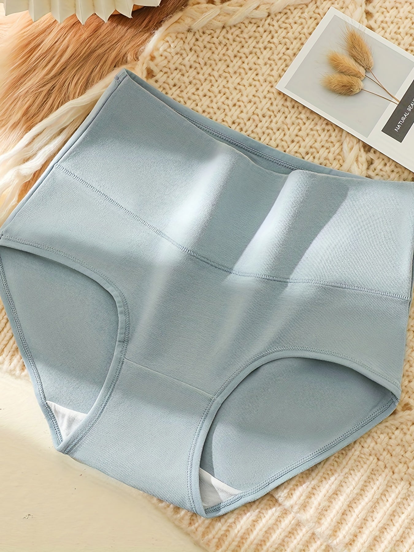 4pcs Solid Briefs Comfy Stretchy Panties Women's Lingerie
