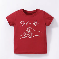Toddler Baby Boys Short Sleeve Tee Top Dad Me T Shirt Father's Dress