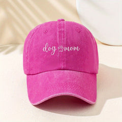 Dog Mom Washed Baseball Cap Vintage Distressed Hat For Women