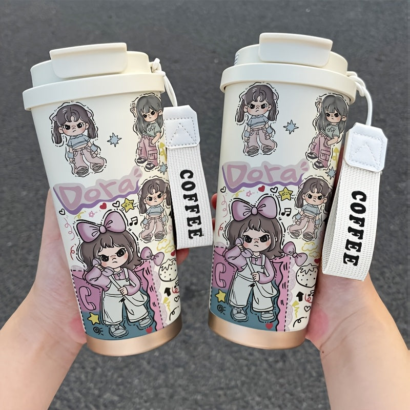 530ML Personalized Girl Coffee Cup Dual Drink Insulated Cup