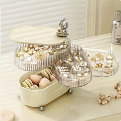 Rotating Desktop Jewelry Storage Box Display Box