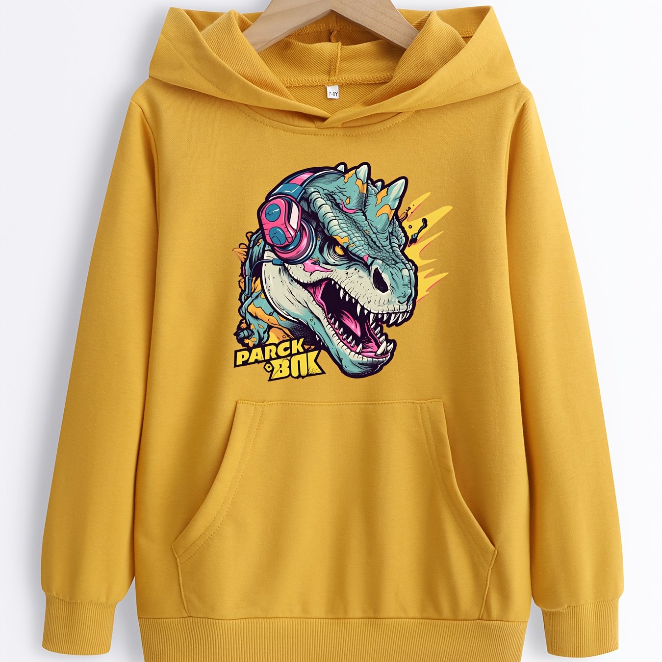Dino & Wings Boys Hoodie Long Sleeve Sweatshirt for Fall Spring