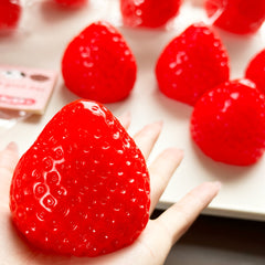 3PCSTPR Strawberry Stress Relief Squeezing Toy Soft Silicone Texture DIY Home
