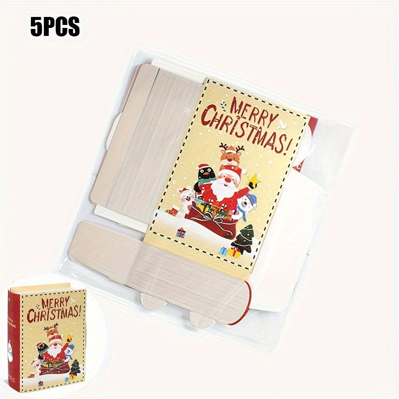5pcs Christmas Candy Santa Claus Box for Party Decor