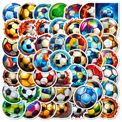 50pcs Football Series Stickers Laptop Helmets Water Cup Decoration