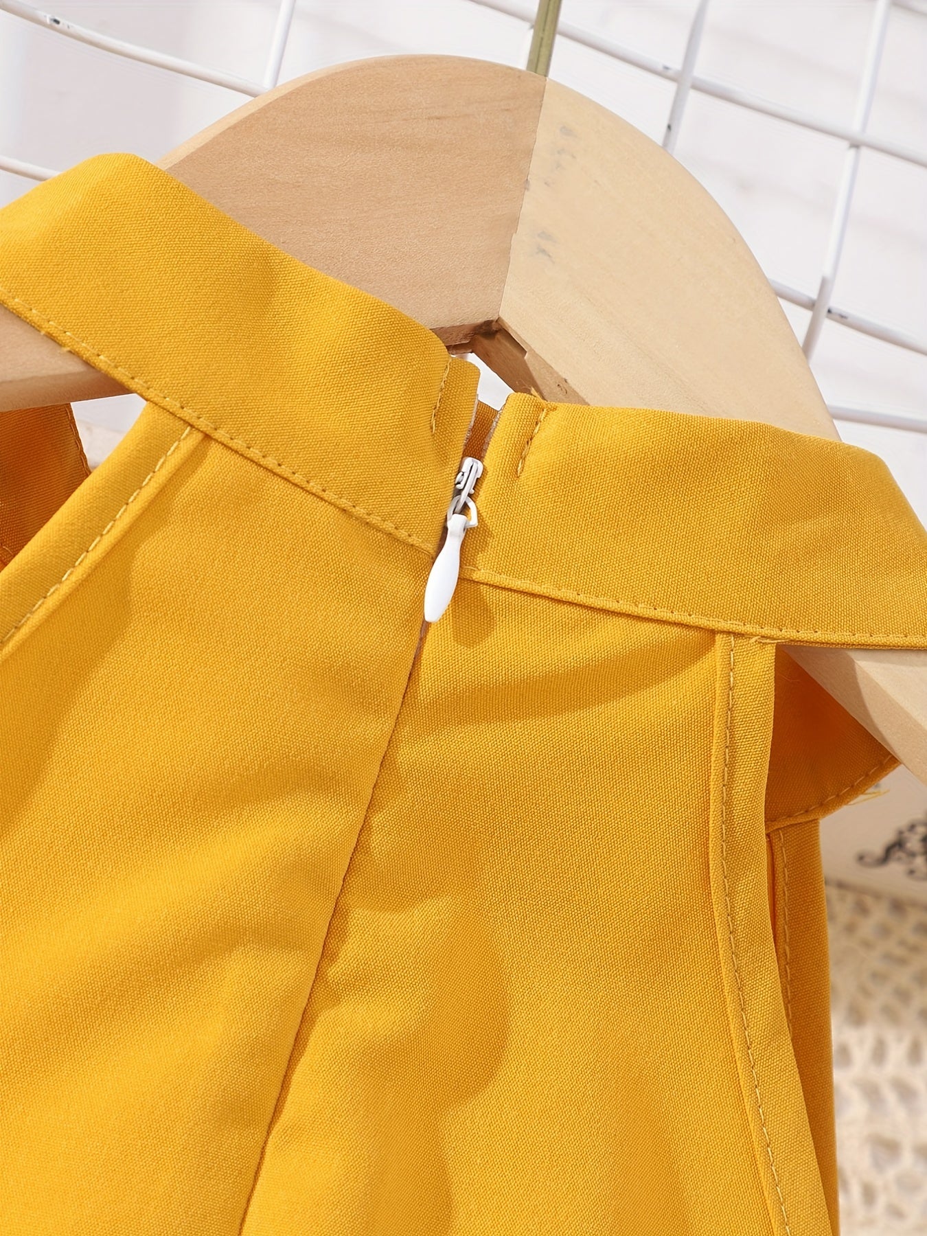 Girls' Bell Bottom Halter Jumpsuit with Belt