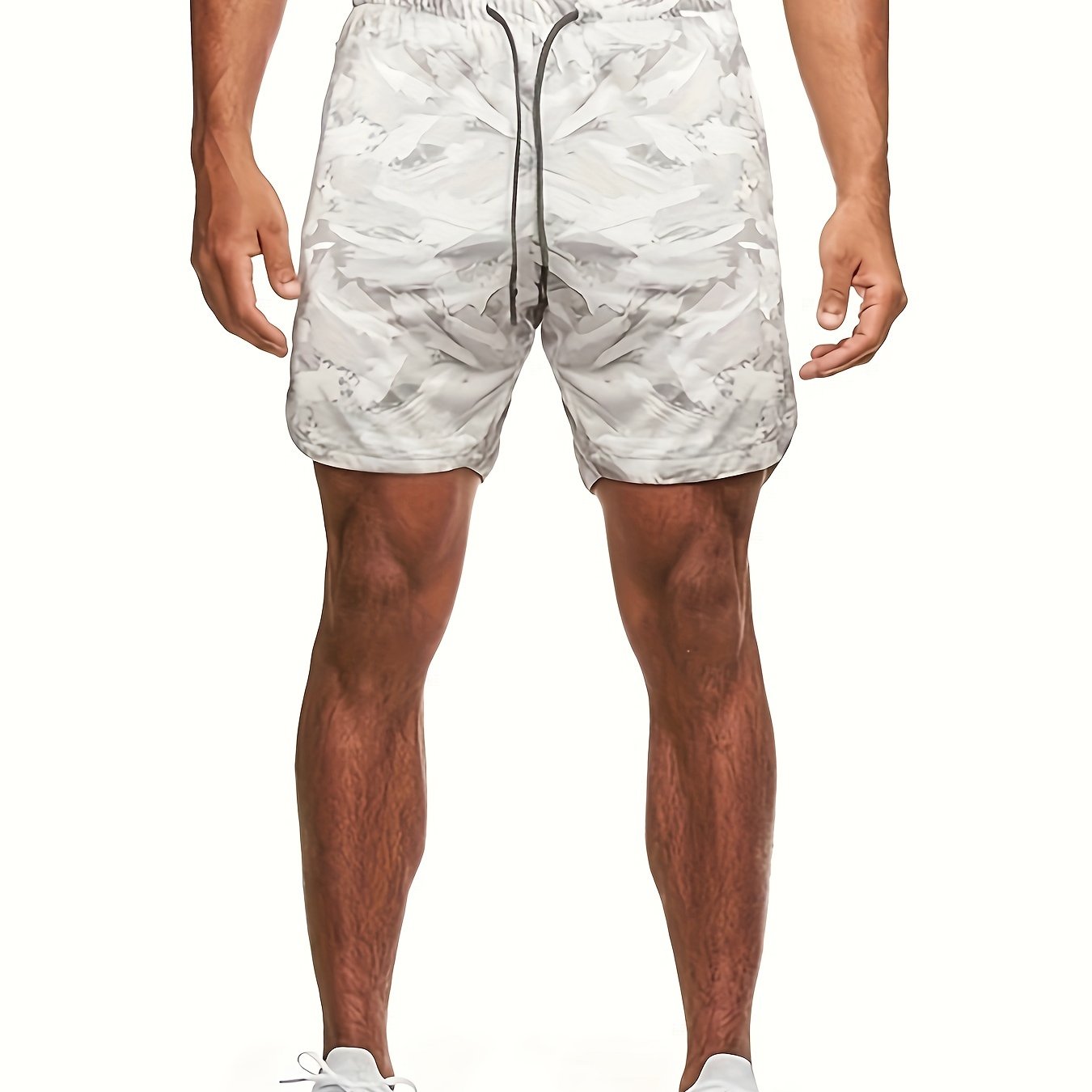 Camouflage Print Men's Comfy Drawstring Shorts