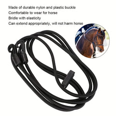 Elastic Rope Neck Stretcher Horse Bridle Nylon Strap Equestrian Supplies