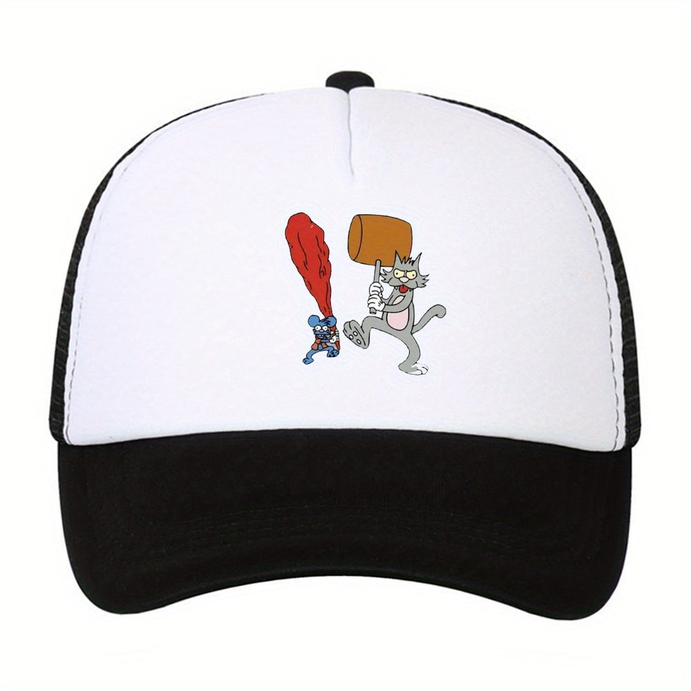 Unisex Sunshade Casual Baseball Cap With Cartoon Pattern