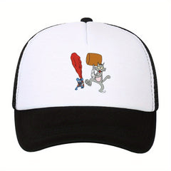 Unisex Sunshade Casual Baseball Cap With Cartoon Pattern