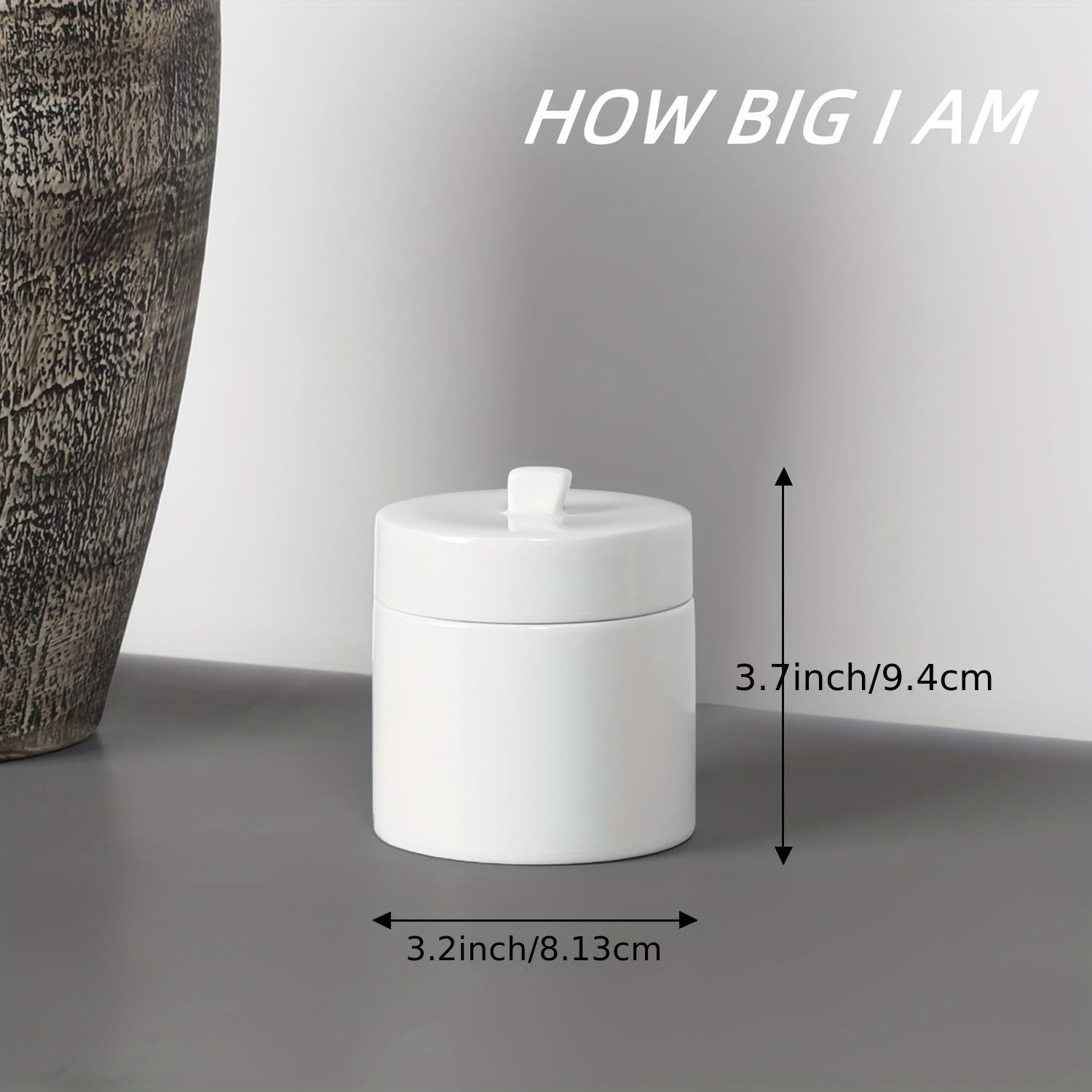 Ceramic Cotton Swabs Holder Organizer with Lid