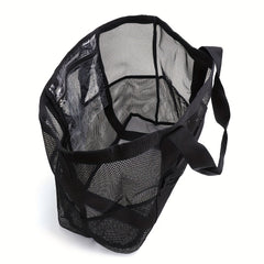 Large Capacity Mesh Shoulder Beach Bag for Travel