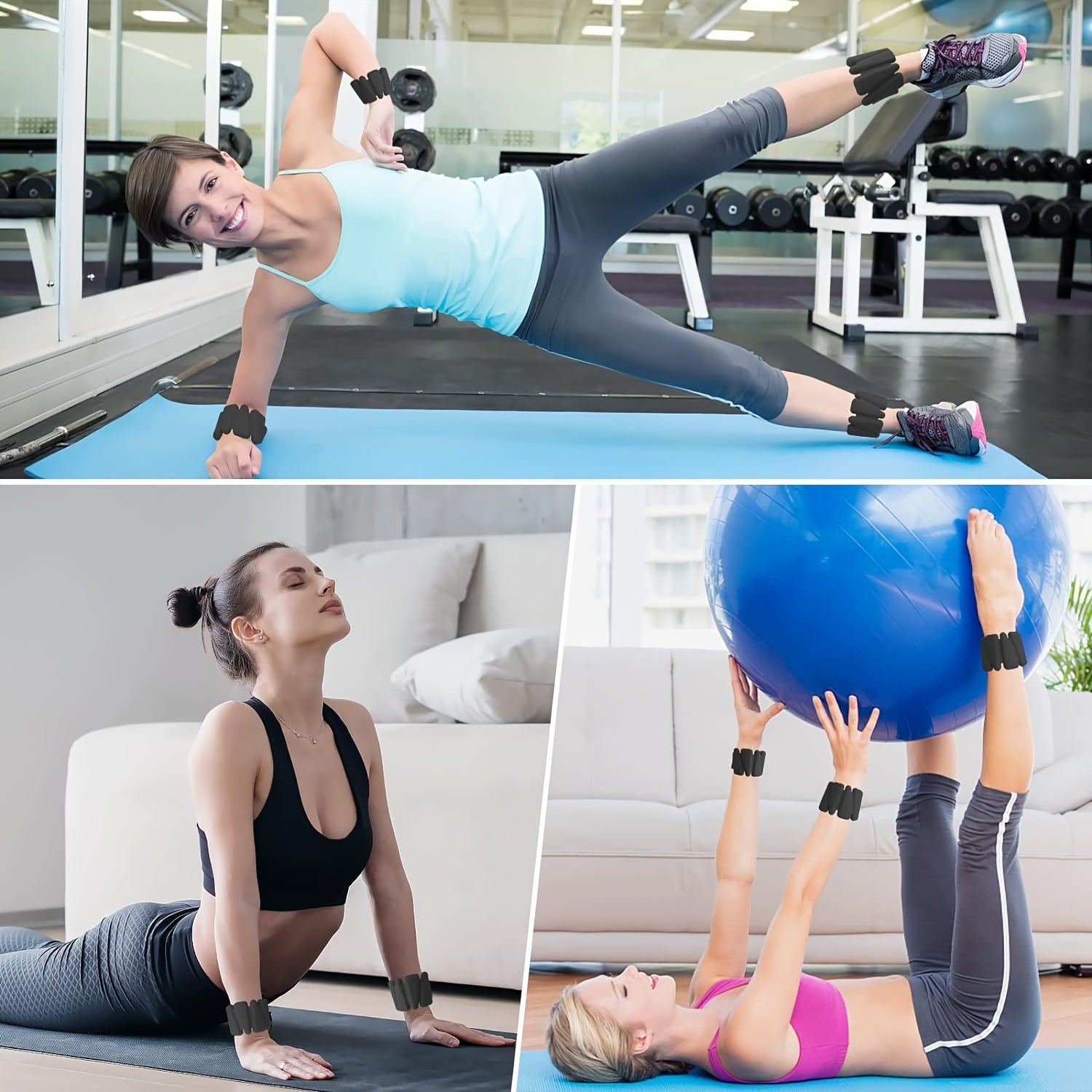 Adjustable Silicone Wrist Weights for Women & Men