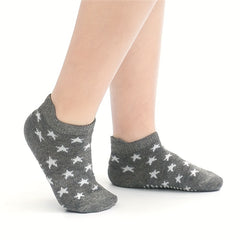 6 Pairs Star Knit Ankle Socks Soft Breathable Cotton Socks for Kids