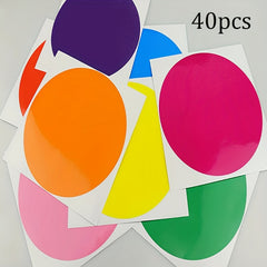 40pcs Multicolor Classroom Floor Spots - Line Up Markers - Self-Adhesive