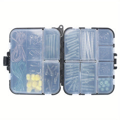 307pcs Carp Fishing Tackle Kit Hooks Beads Tubes Clips Access