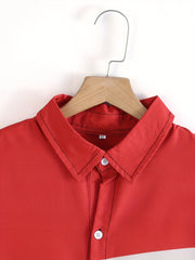 Men's Retro Car Print Camp Collar Bowling Shirt Short Sleeve
