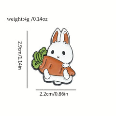 Cute Y2K Rabbit Enamel Pin for Clothes, Bags, DIY Decor - Ideal Gift