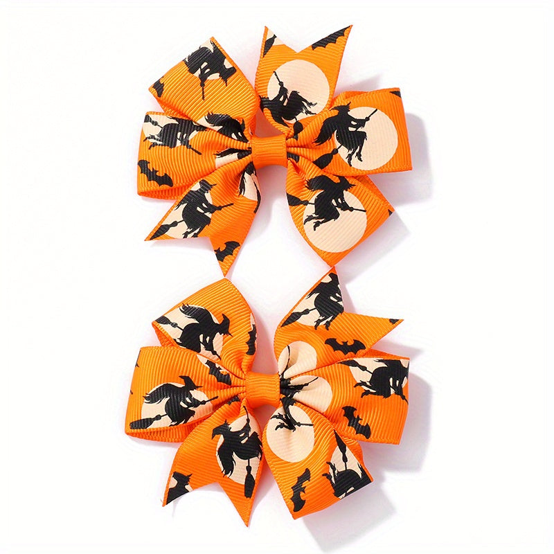 Halloween Kids Bow Hair Clips for Baby Girls, 2pcs