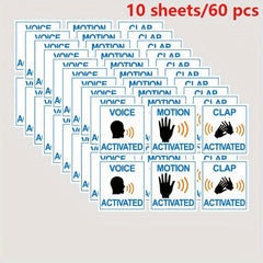 60 Activate Sound Stickers w/ Clapping Action 5.08-5.46cm Prank Joke Gift Labels