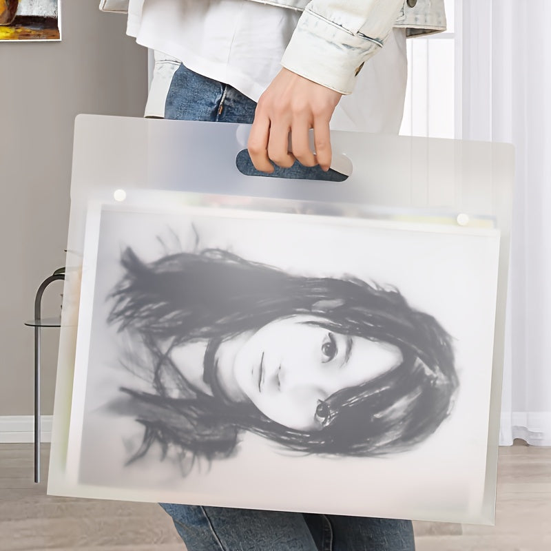 Colorful Transparent File Folder A2 A3 A4 Plastic Portable Folder