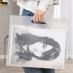 Colorful Transparent File Folder A2 A3 A4 Plastic Portable Folder