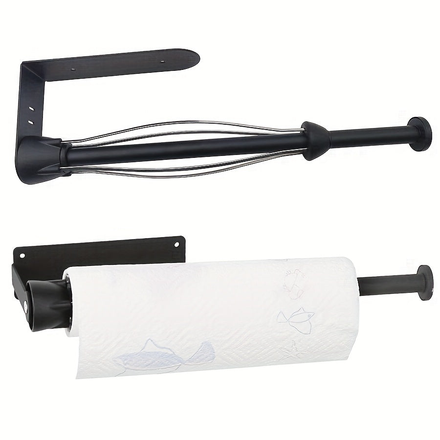 Under Cabinet Kitchen Tissue Rack Wall-mounted Metal Storage Holder