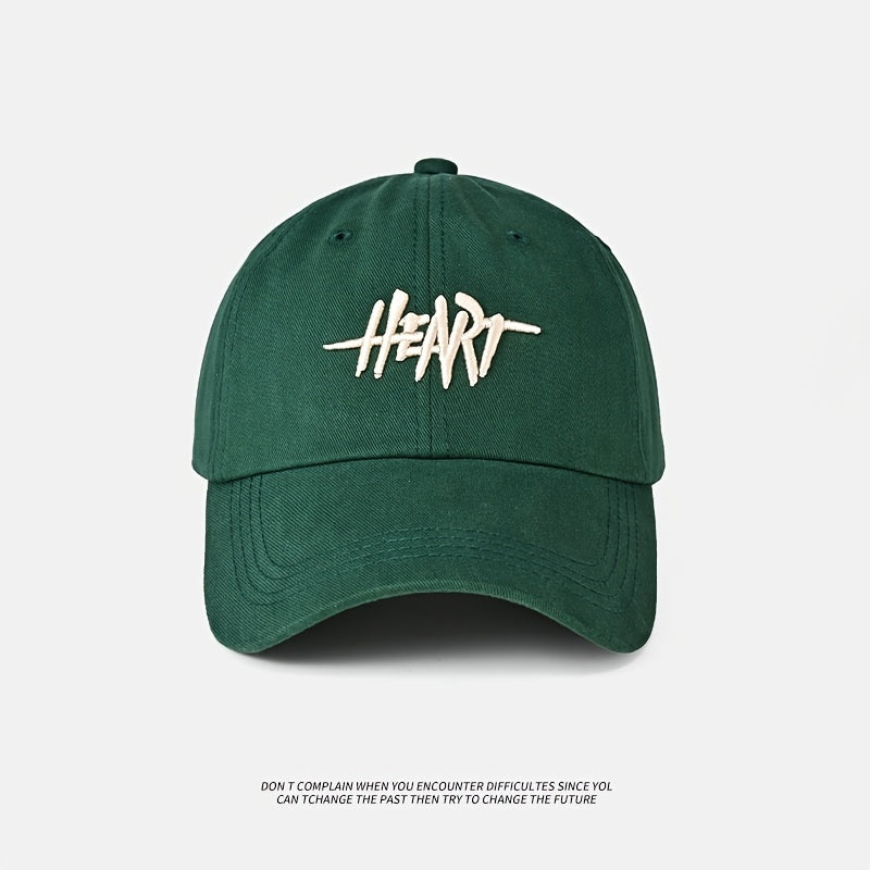 Heart Embroidery Baseball Cap Casual Sports Hat Adjustable Lightweight