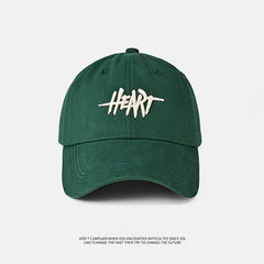 Heart Embroidery Baseball Cap Casual Sports Hat Adjustable Lightweight