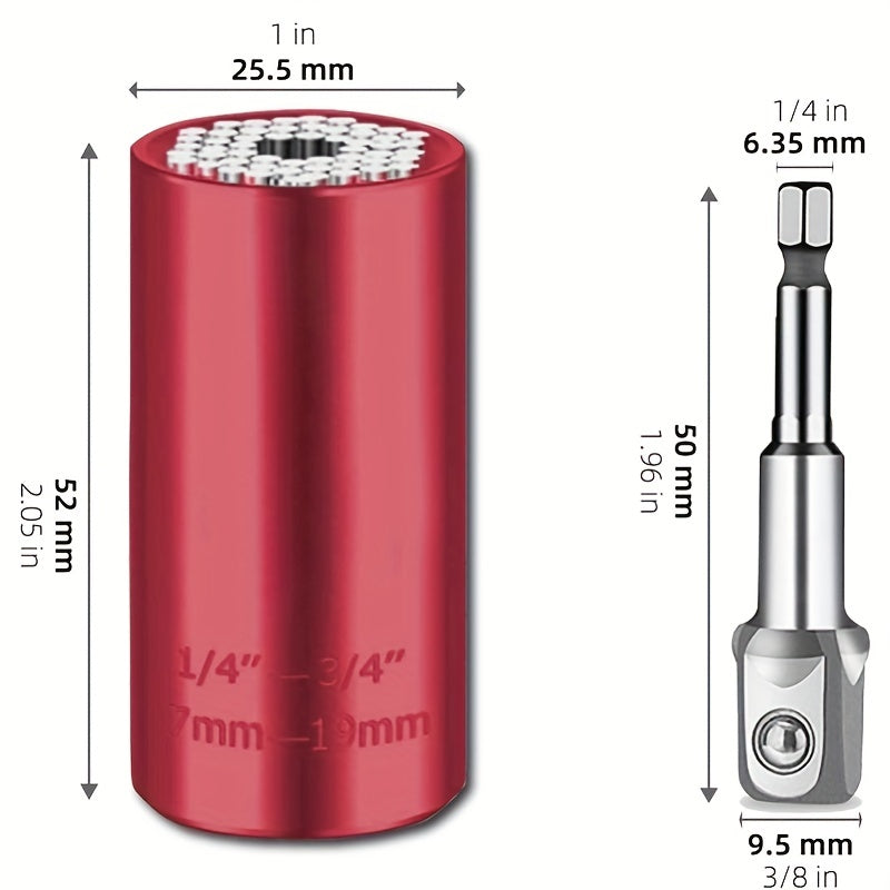 7-19mm Universal Socket Wrench Set Impact Ratchet Adapter for Drills