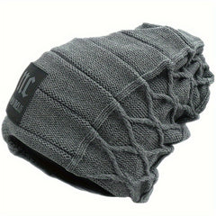 Men's Knitted Hat Beanie Thick Windproof Warm Winter Hat