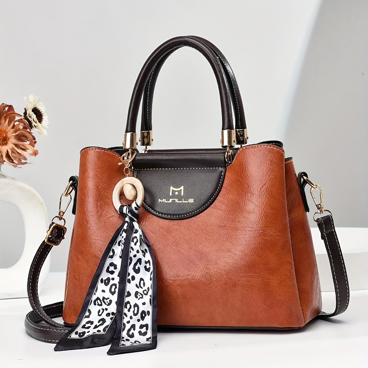 PU Leather Handbag Large Capacity Shoulder Bag