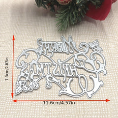 Christmas Letter Metal Cutting Dies for DIY Card Making Album Scrapbooking