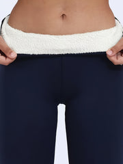Women's Thermal Fleece Lined High Waist Yoga Leggings With Pocket
