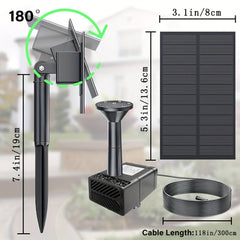 Solar Fountain Water Pump Kit for Outdoor Bird Bath Pond Pool Garden