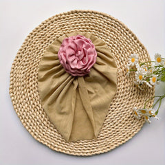 Baby Girls Flower Decor Turban Soft Hair Wrap Headband