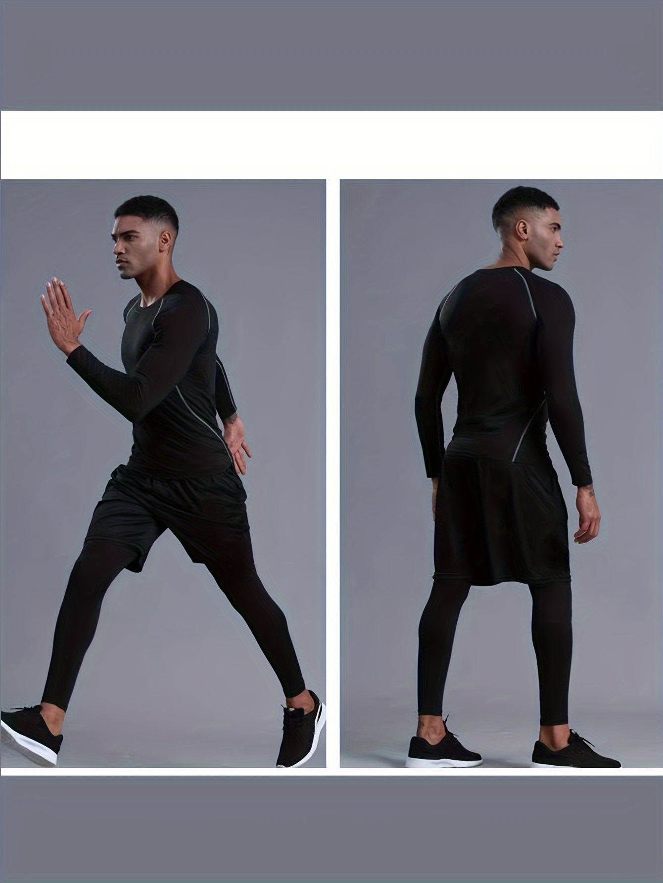 Men's Quick Dry Compression Shirt & Leggings Set