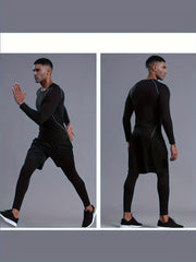 Men's Quick Dry Compression Shirt & Leggings Set