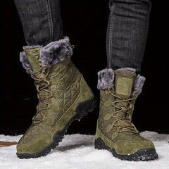 Men's Winter Snow Boots with Thermal Fuzzy Lining