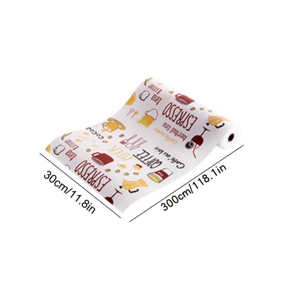 Roll Tableware Pattern Shelf Liners Waterproof Mat