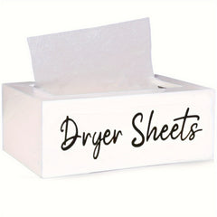 Wooden Tissue Box Laundry Dryer Paper Holder Rustic Farmhouse Storage