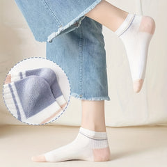 5 Pairs Striped Short Socks Women's Stockings & Hosiery